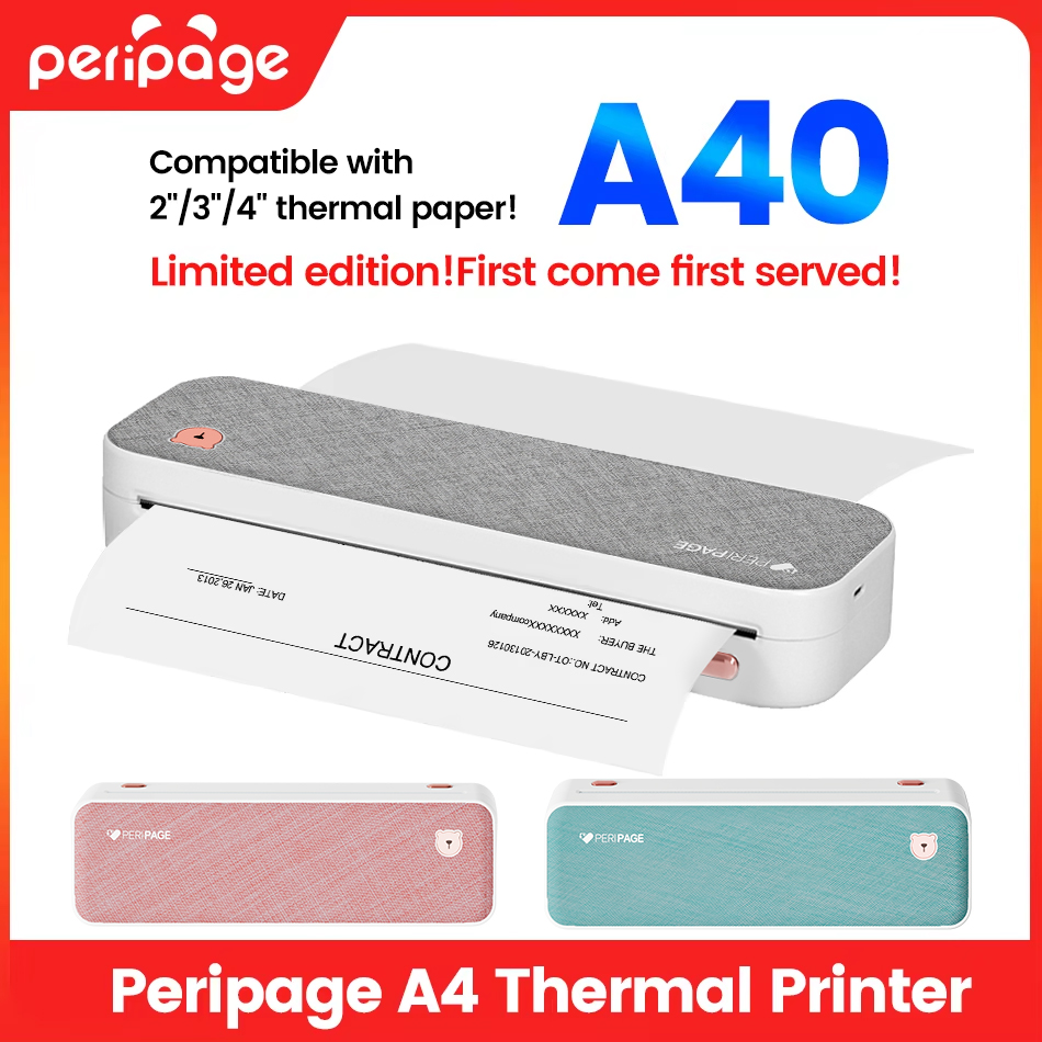 Commercial Book Printing Machines - PeriPage-Imprimante Portable A4, Papier de Transfert,