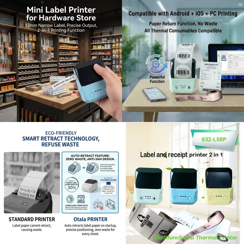 Receipt Printer - Mini imprimante thermique portable 58 mm